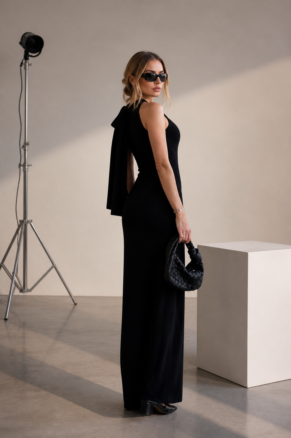 Refined Off-Shoulder Midi Dress