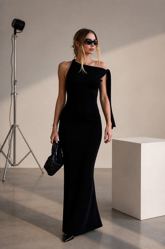 Refined Off-Shoulder Midi Dress