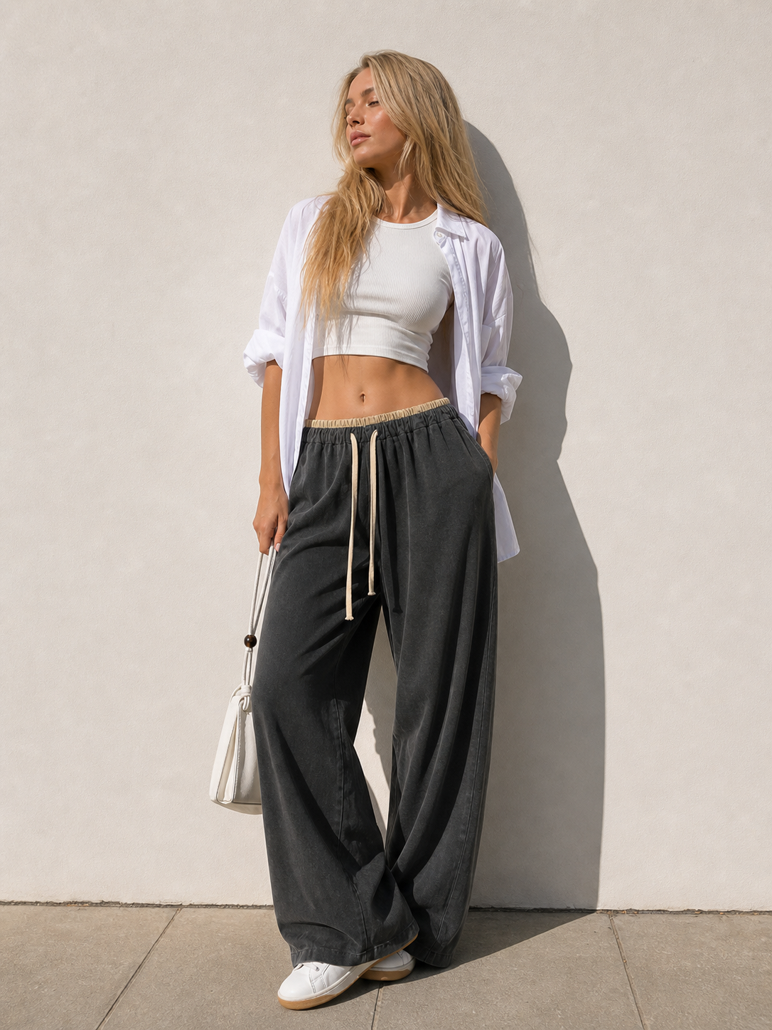 Wide-Leg Linen Trousers
