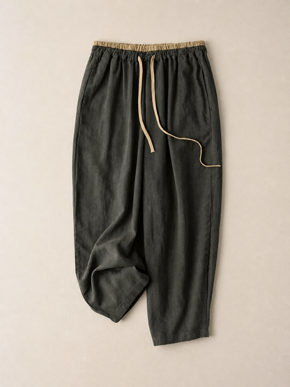 Wide-Leg Linen Trousers