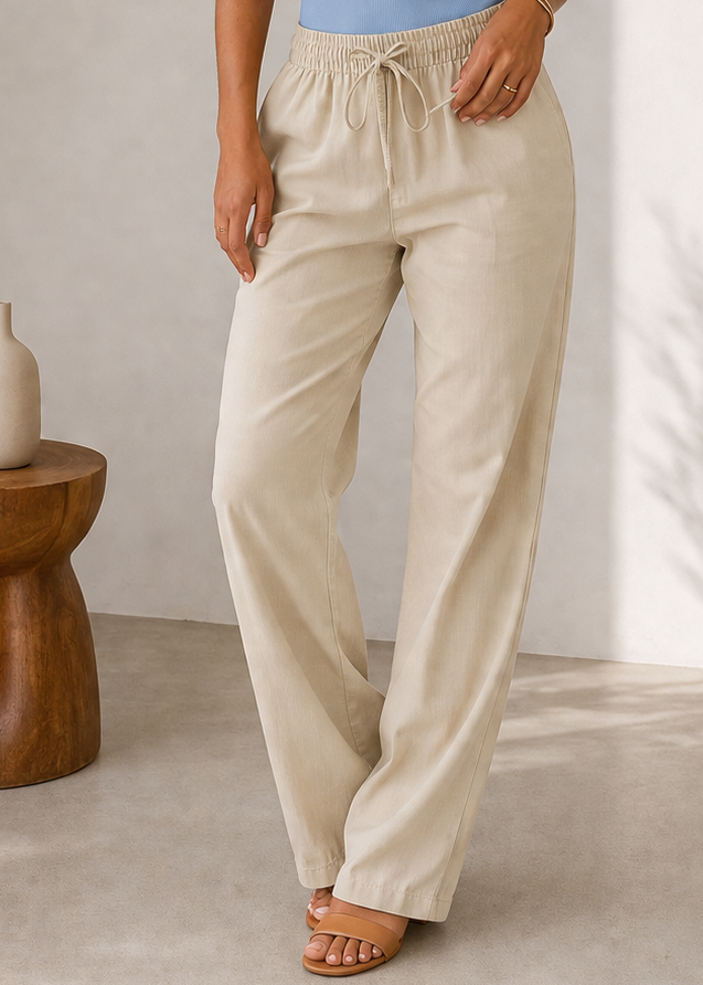 Linen Drawstring Trousers