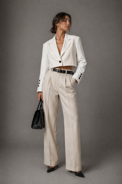 Aveline Cropped Tailored Blazer