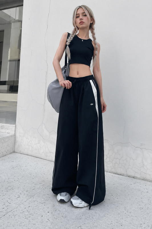 High-Waist Baggy Trousers