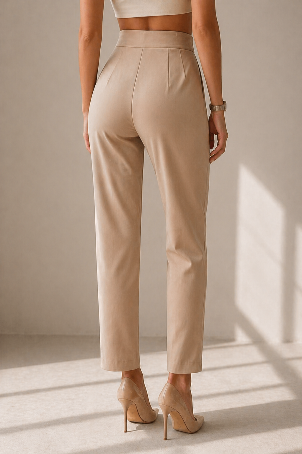 High-Waist Tailored Trousers