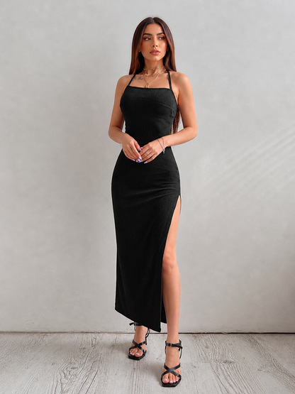 Halter Bodycon Maxi Dress