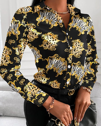 Printed Collared Shirt
