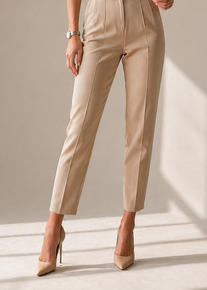 High-Waist Tailored Trousers
