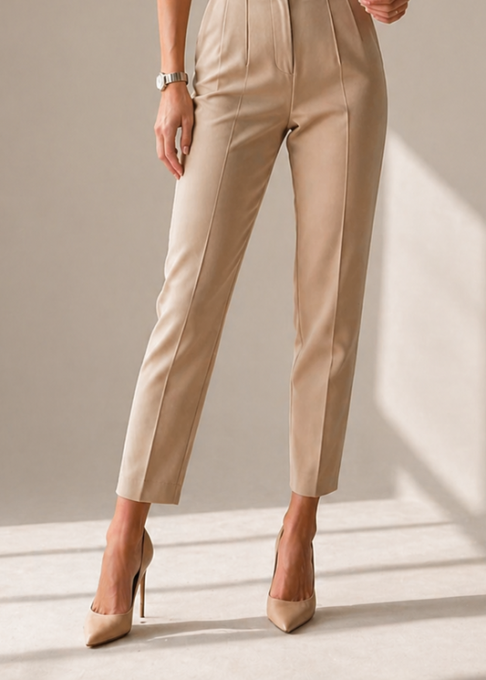 High-Waist Tailored Trousers